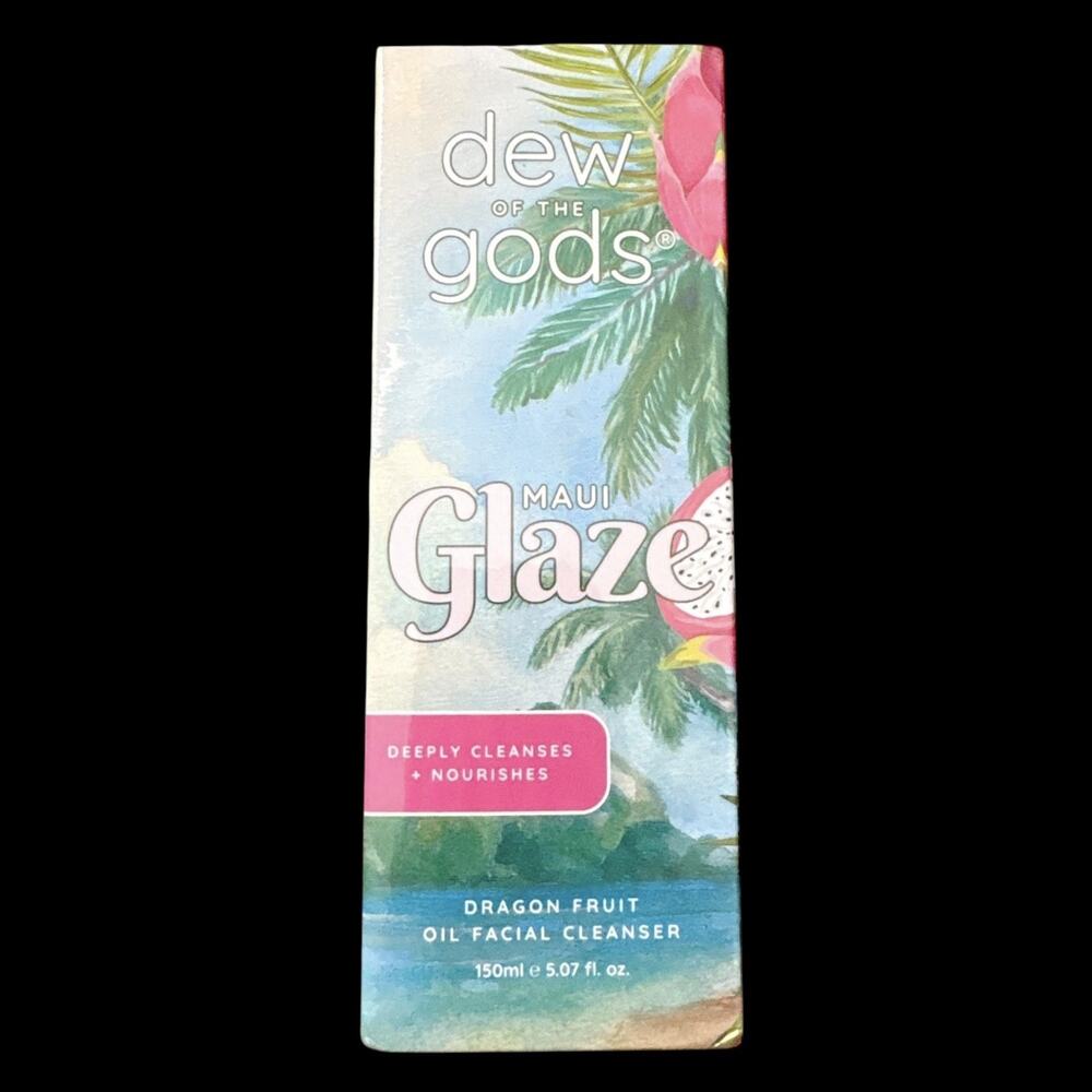 Dew Of the Gods Maui Glaze Dragon Fruit Oil Facial Cleanser 5.07 oz NIB Vegan